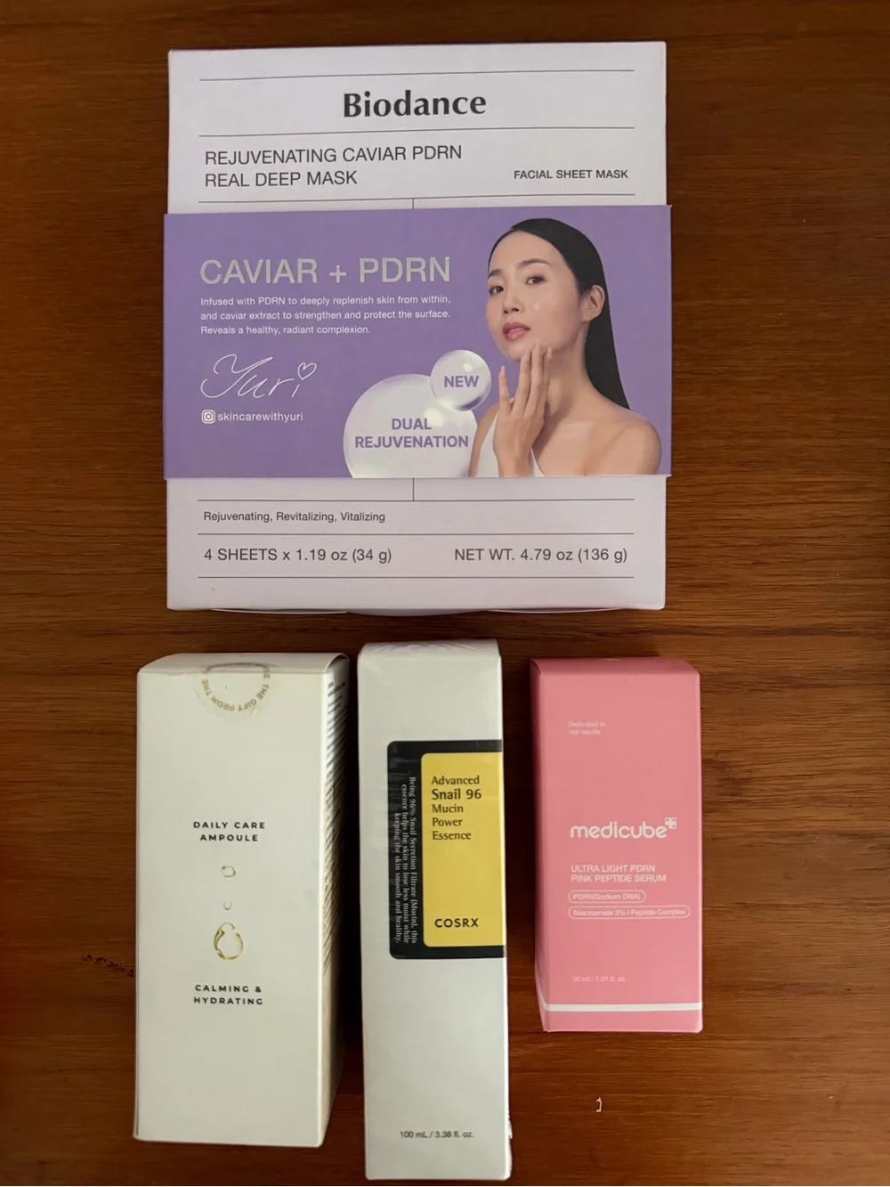 NEW K-Beauty Skincare Bundle (Medicube, Biodance, SKIN1004, COSRX)